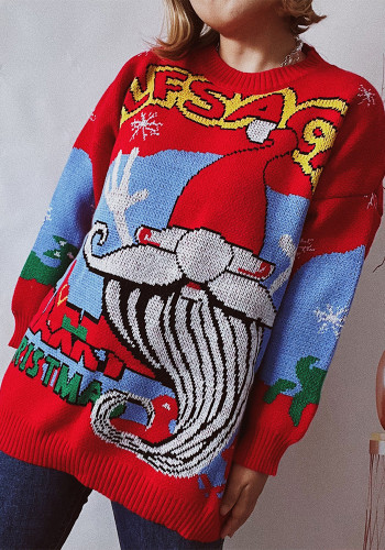 Autumn winter Christmas loose pullover sweater