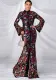 Women long sleeve Round Neck Formal Party sequined fishtail evening dress