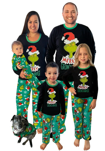 Christmas Family Wear Grinch Happy Grinchmas Family Pajama Set