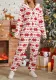 Christmas Women Fall and Winter Long-sleeved Printed Jumpsuit