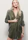 Autumn jacket women's V-neck loose long-sleeved velvet shirt dress