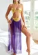 sexy lingerie gold bra slit mesh skirt night club set