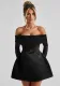 Autumn Chic Sexy Slim Off Shoulder Lace A-line Dress