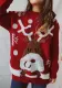 Women autumn and winter elk snowflake Round Neck Knitting sweater