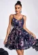 Women sleeveless suspender Formal Party sequined short evening dress