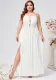 Plus Size Women Suspender Backless Solid Slit Hollow Sexy Dress