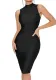 Sexy Fashion Solid Color Round Neck Sleeveless Slim Women's Dress