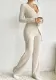 Women Irregular Long Sleeve Sweater Wide Leg Pants Two Piece Set