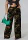 Women Cargo Casual camouflage pocket zipper trousers