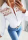 Women Lace Patchwork Long Sleeve Shirt