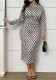 Plus Size Women Sexy Water Ripple Dress