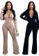 Women's Solid Color Velvet Casual Two-Piece Pants Set