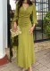 Women's V-Neck Slim Waist Chic Long Dress