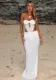 Autumn Hollow Low Back Strapless Women Long Dress