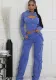 Women long-sleeved suspenders pocket hooded three-piece