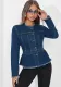 Women's Slim Waist Denim Short Jacket