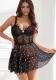Women Heart-Shaped Lace with Wire Gathered Suspender Nightdress Sexy Lingerie