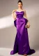 Long Sleeve Round Neck Formal Party Beaded Bow Evening Dress Women Bridesmaid Gown