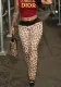 Women leopard lace Pants