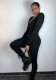 Women long sleeve Solid fitness Jumpsuit
