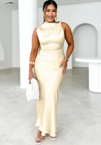 Women Summer Sexy Slash Shoulder Fishtail Dress