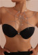 Women sexy metal iron chain bikini necklace chest chain body chain