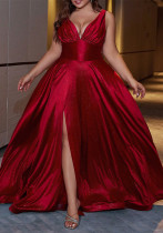 Spring Summer Fashion Elegant Plus Size Strap Slim Formal Party Long Dress