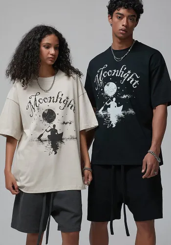 Men's summer print short-sleeved T-shirt