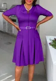 Women Summer Fashion Chic Elegant Solid Color Plus Size African Dress