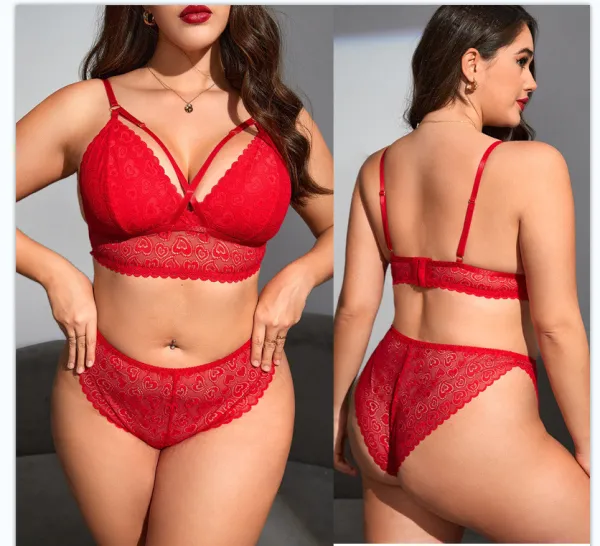 Plus Size Sexy Lace Lingerie Set