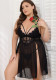 Sexy Strap Slit See-Through Lace Mesh Sexy Dress
