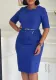 Women's Summer Fashionable Solid Color African Bodycon Dress