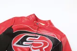 Autumn Winter Sexy Zipper Top Contrast Embroidery Short Fashion Jacket
