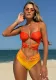 Women Sexy Gradient One-piece Hollow Swimsuit
