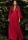 Women Sexy Deep V Long Sleeve Dress