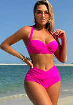 Women Sexy Solid Swimsuit Bikini