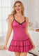 Fashion Strap Ruffles Nightdress