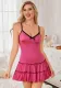 Fashion Strap Ruffles Nightdress
