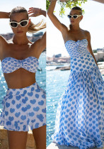 Women Heart Print Print Two Pieces Swimsuit