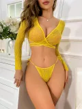 Plus Size Women lace See-Through bikini Two Piece