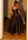 Women's autumn elegant strap v-neck high waist A-line long dress
