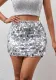 Sequined fashion women sexy short skirts