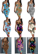 Women Summer Print Sleeve Dress