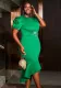 Women Solid Party Fishtail Dress