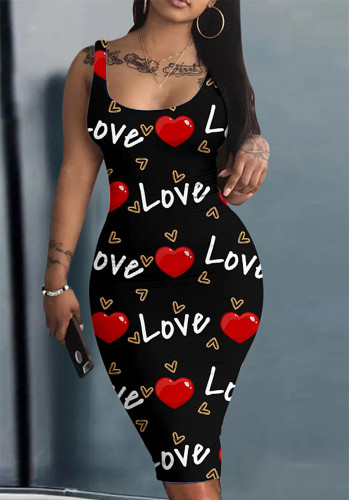 Women Summer Print Sleeve Dress