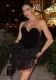 Women Sexy Backless Strapless Dress