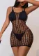Women Sexy See-Through Hollow Bodycon Dress