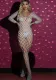 Sexy Hollow Luminous Blue Fishnet Jumpsuit Women's Lingerie
