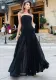 Autumn Fashion Sexy Slim Fit Strapless Mesh Long Dress
