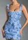 Summer Sexy Square Neck Flower Slim Sexy Fashion Sleeveless Lace-Up Strap Dress